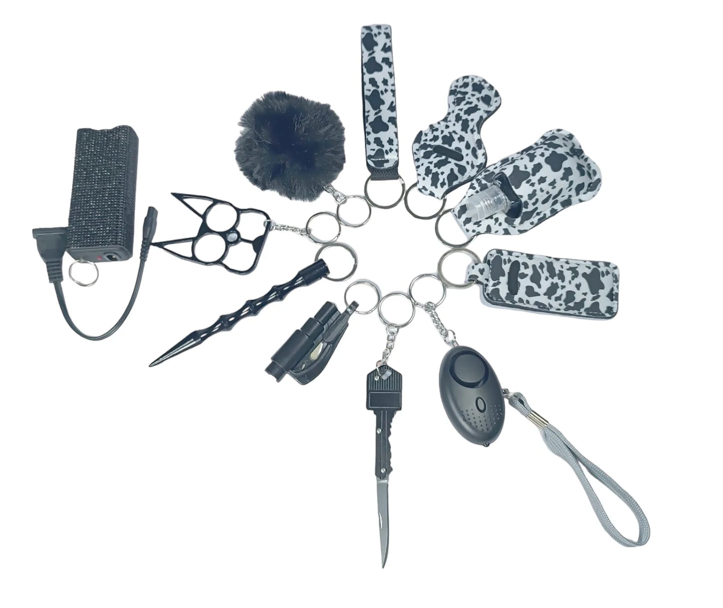 Combo security keychain plus electrocution device