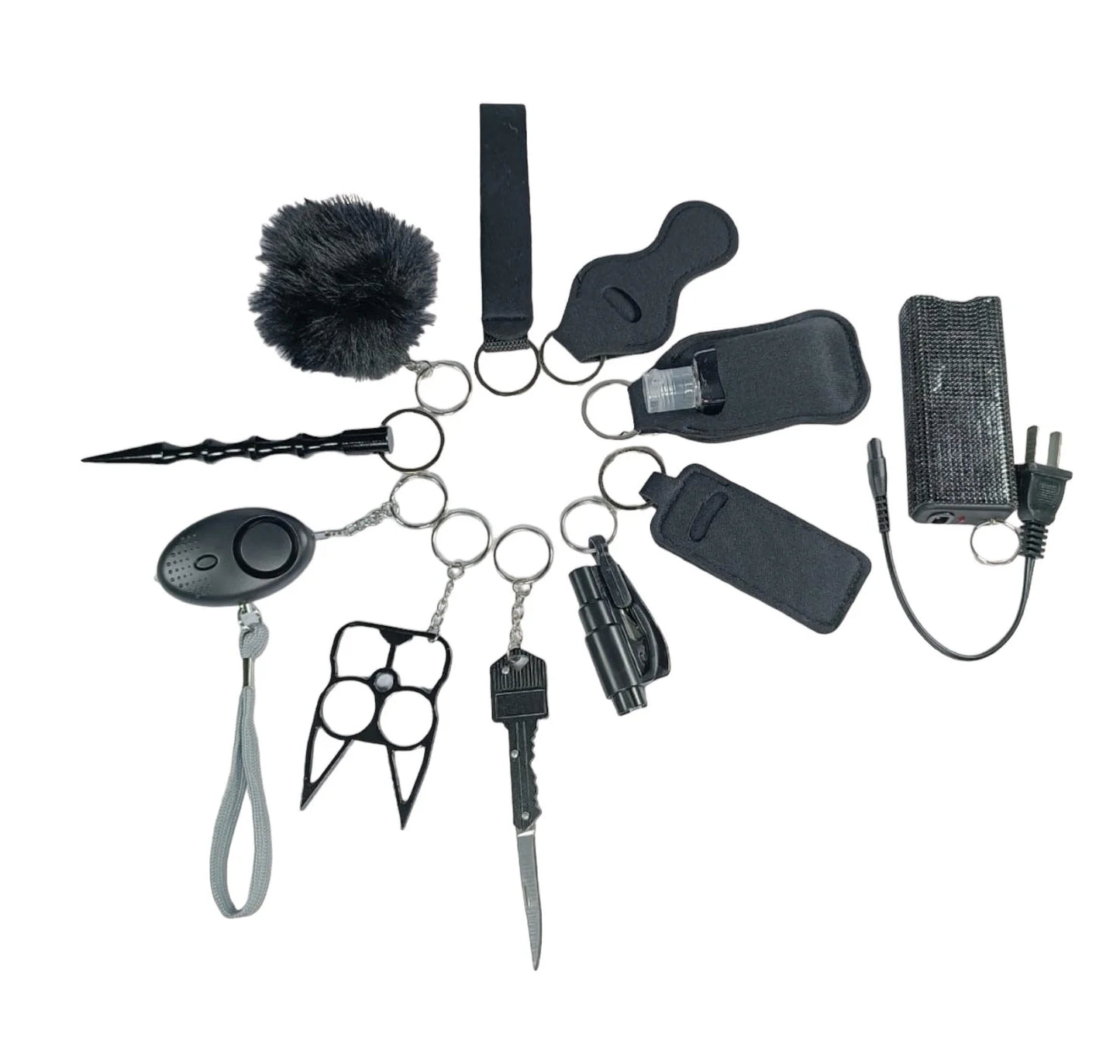 Combo security keychain plus electrocution device