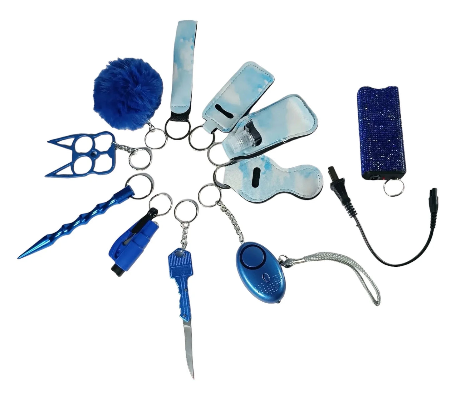 Combo security keychain plus electrocution device