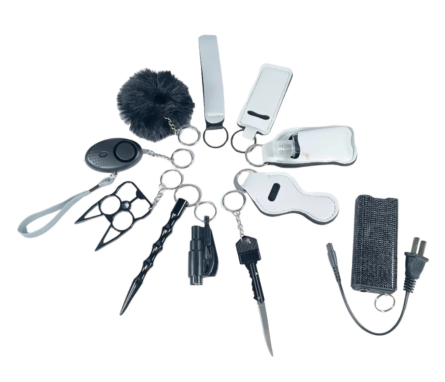 Combo security keychain plus electrocution device